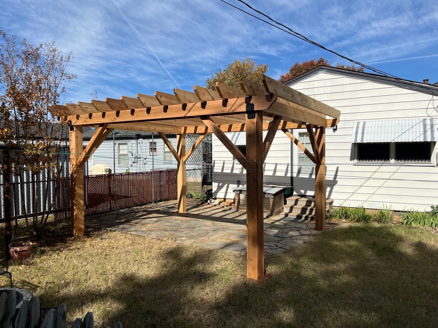 Pergola Build — view 2